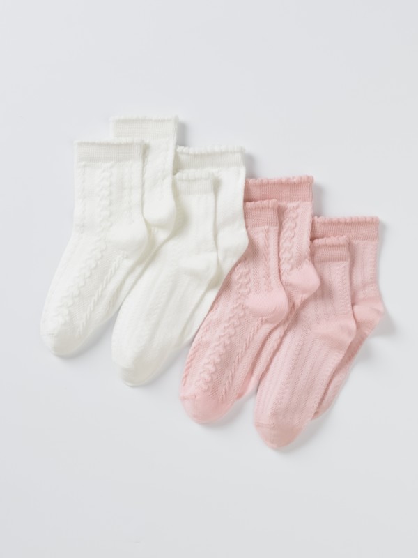 картинка Носки для девочки Artie 4 пары 4-3d932 Розовый Молочный от магазина детских товаров ALiSa