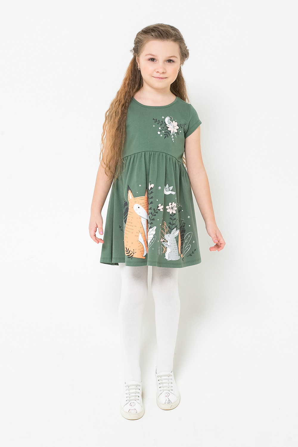 картинка Платье для девочки Crockid К 5652 лесной мох к1256 от магазина детских товаров ALiSa
