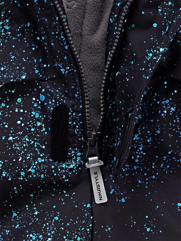 картинка Комбинезон зимний для мальчика NIKASTYLE 8з5324 Черный бирюза от магазина детских товаров ALiSa