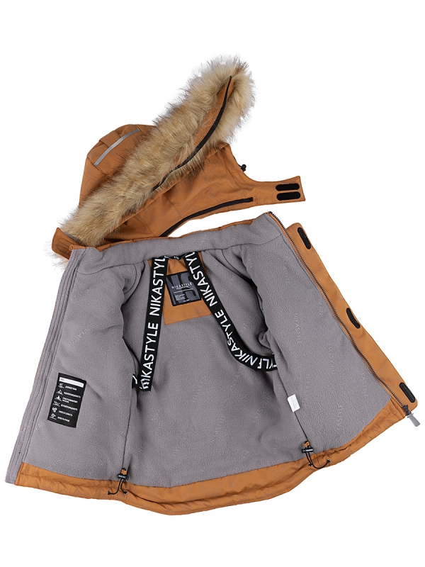 картинка Комплект зимний для мальчика NIKASTYLE 7з0324 Кэмел черный от магазина детских товаров ALiSa