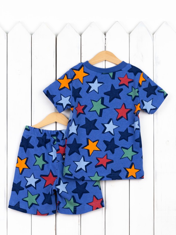 картинка Пижама для мальчика Baby Boom КС17/2-И Звёзды на синем от магазина детских товаров ALiSa