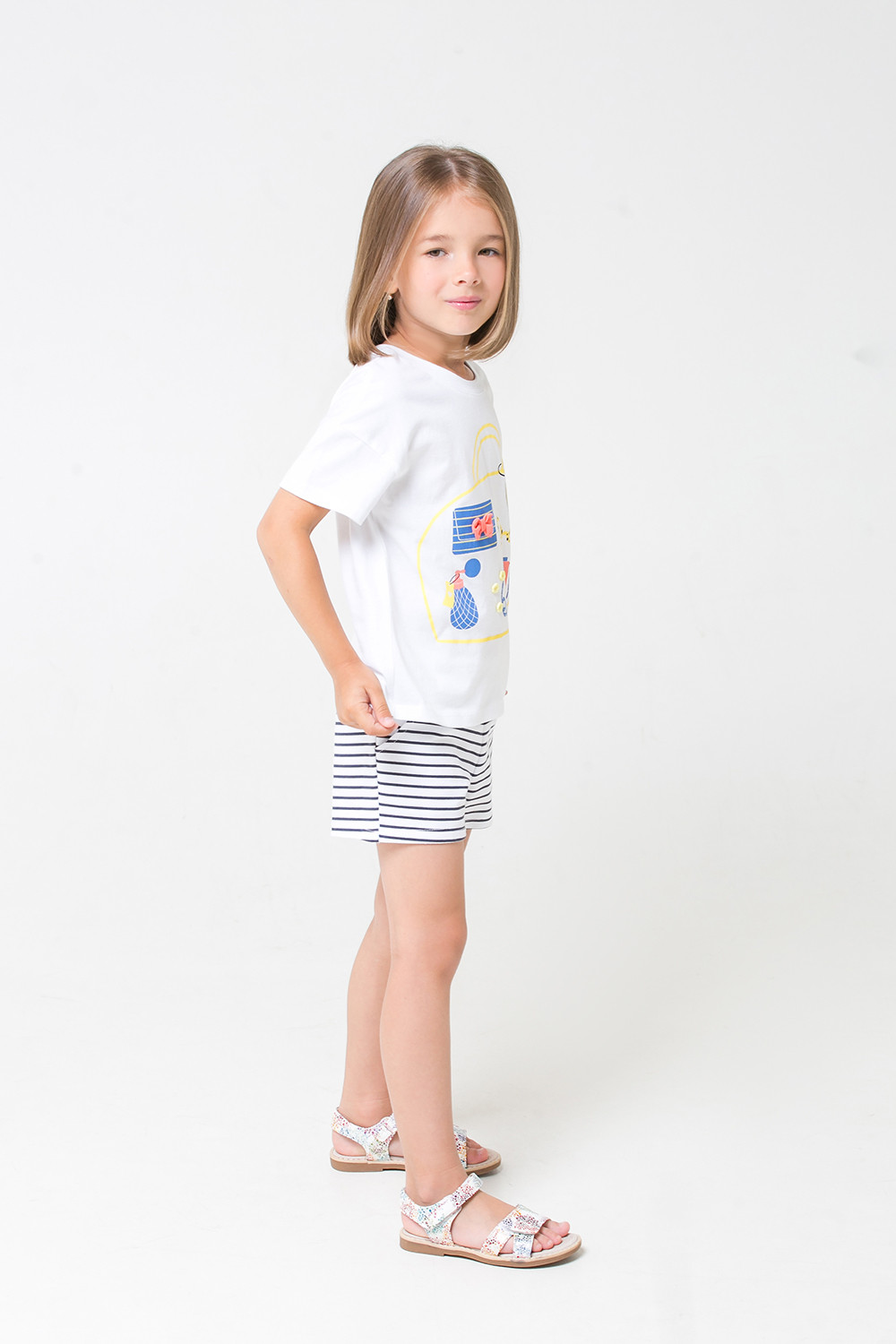 картинка Футболка для девочки Crockid КР 301240 белый к283 от магазина детских товаров ALiSa