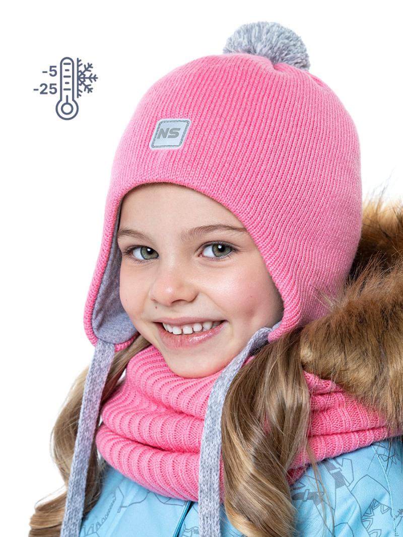картинка Шапка утепленная для девочки NIKASTYLE 11з13223 светло-розовый от магазина детских товаров ALiSa