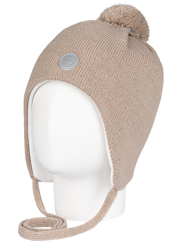 картинка Шапка утепленная для девочки NIKASTYLE 11з15424 Беж от магазина детских товаров ALiSa