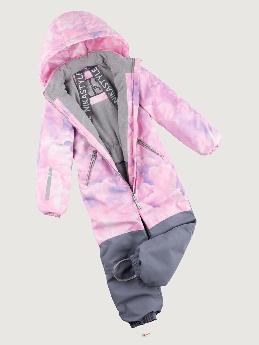картинка Комбинезон утеплённый для девочки NIKASTYLE 8м0625 Розовый серый от магазина детских товаров ALiSa