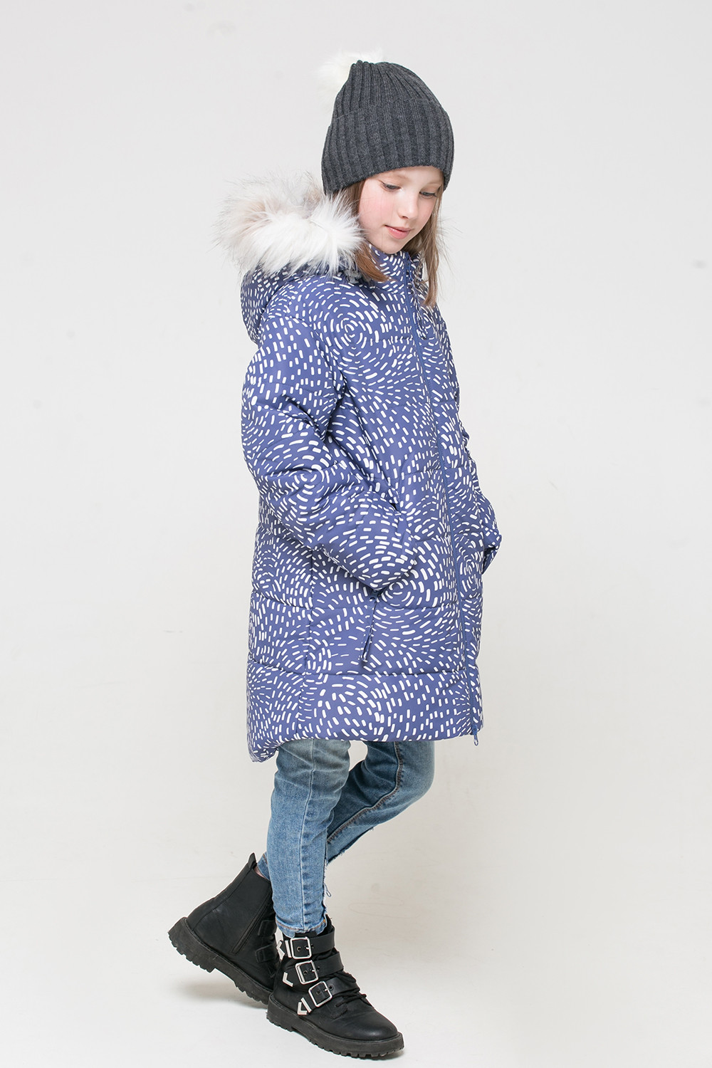 картинка Куртка удлиненная зимняя для девочки Crockid ВК 38053/н/1 УЗГ от магазина детских товаров ALiSa
