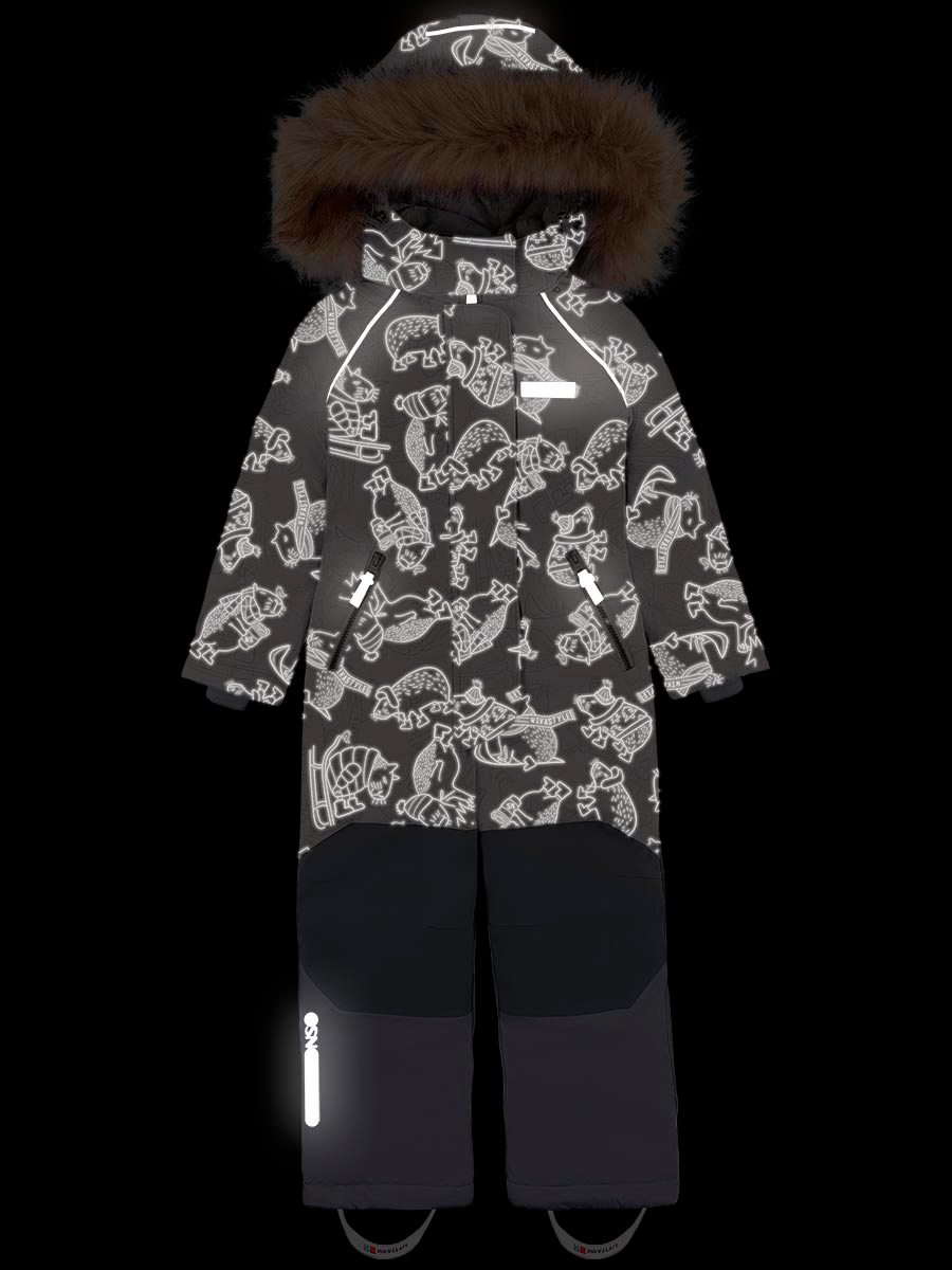 картинка Комбинезон зимний для девочки NIKASTYLE 8з2024 з24 Беж серый от магазина детских товаров ALiSa