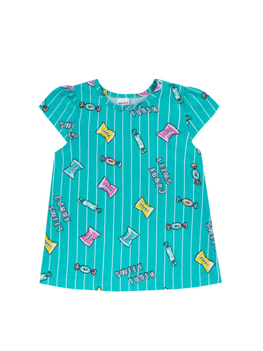 картинка Футболка для девочки Youlala 0967101907 Бирюзовый от магазина детских товаров ALiSa