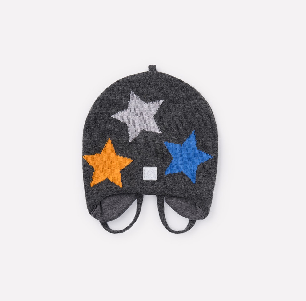 картинка Шапка для мальчика Crockid КВ 20203 темно-серый меланж от магазина детских товаров ALiSa