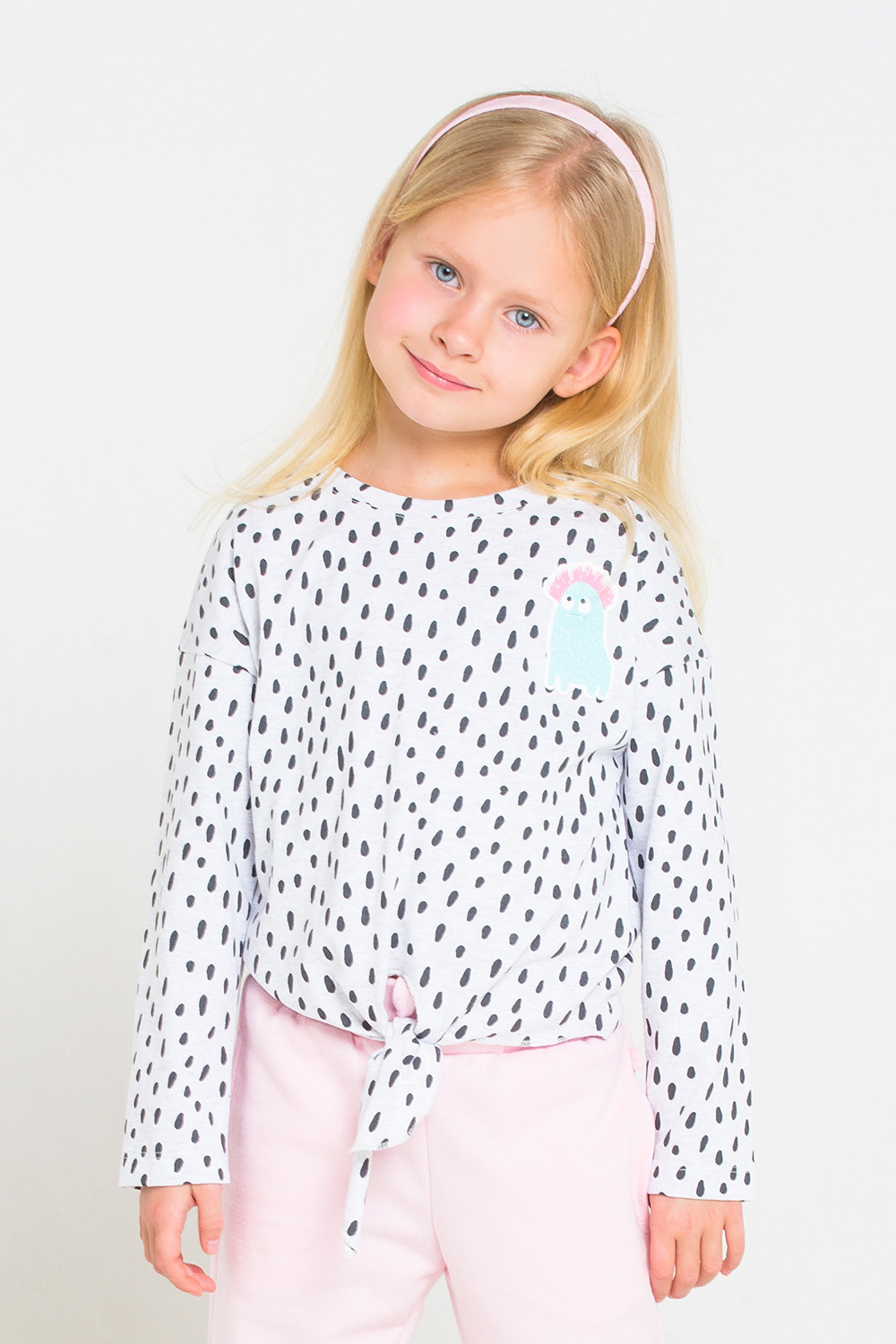 картинка Джемпер для девочки Crockid КР 300808 светло-серый меланж, крапинка к227 от магазина детских товаров ALiSa
