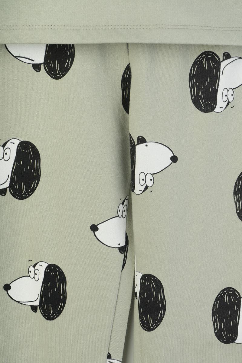 картинка Пижама детская Crockid К 1567 темно-оливкоый, собачки от магазина детских товаров ALiSa