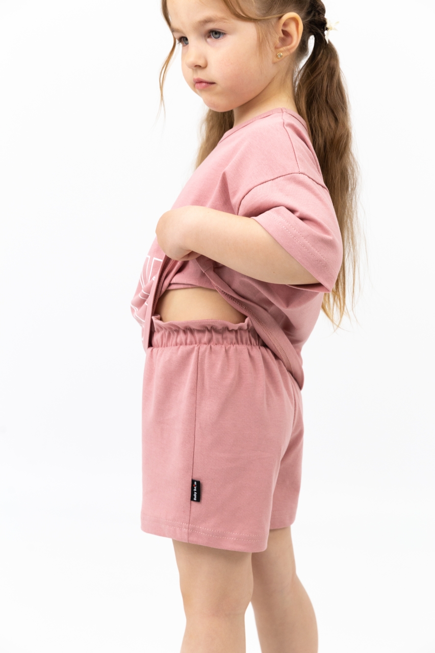 картинка Шорты для девочки Baby Boom П99/3-К Пудра от магазина детских товаров ALiSa