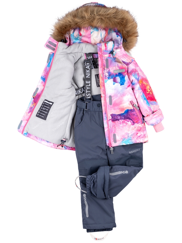 картинка Комплект зимний для девочки NIKASTYLE 7з1224 Розовый серый от магазина детских товаров ALiSa