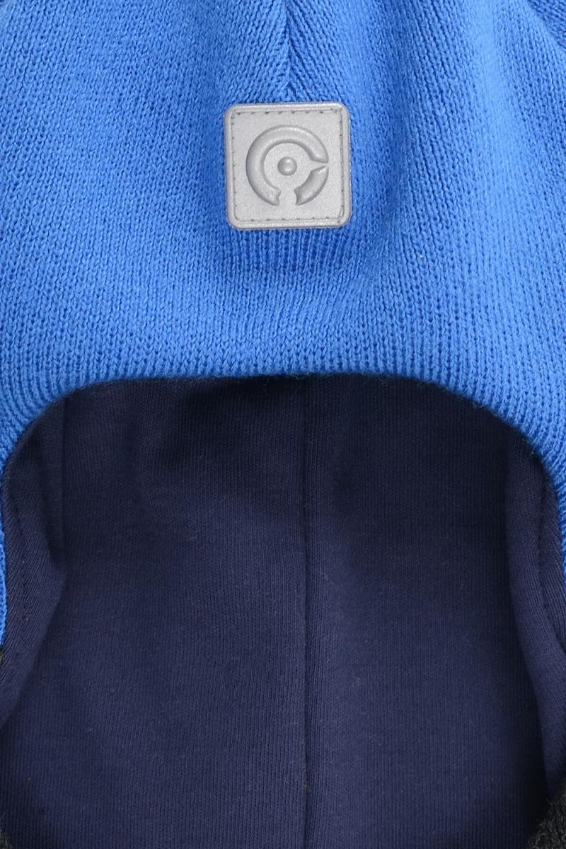 картинка Шапка-шлем для мальчика Crockid КВ 20284/ш антрацит, королевский синий от магазина детских товаров ALiSa