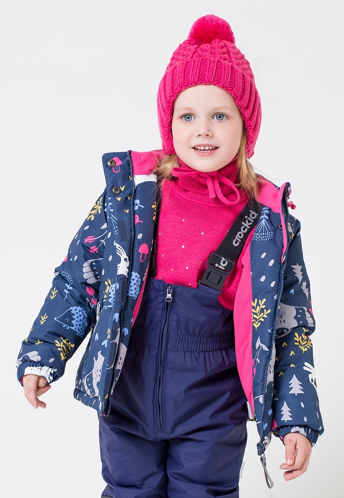 картинка Куртка зимняя для девочки Crockid ВК 20063/н/2 ГР от магазина детских товаров ALiSa