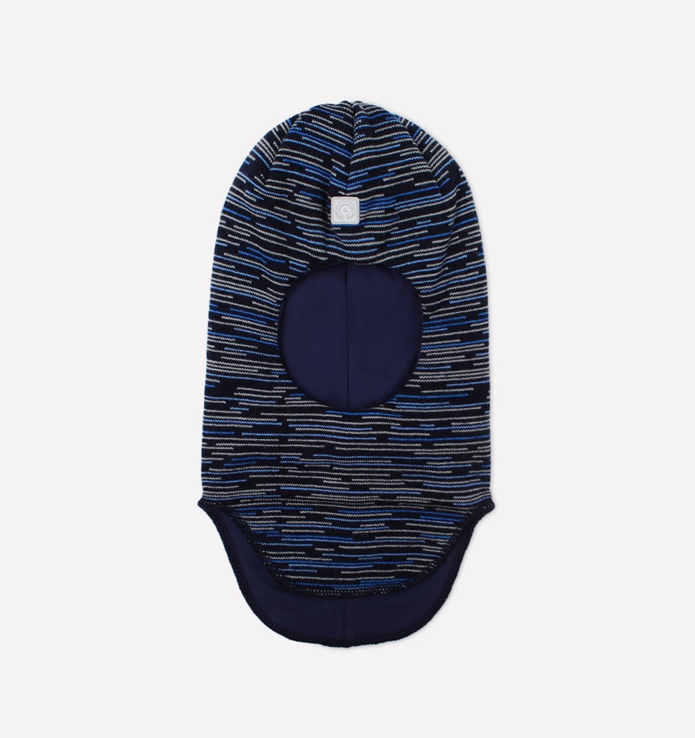 картинка Шапка-шлем для мальчика Crockid КВ 20151/ш темно-синий, голубой от магазина детских товаров ALiSa