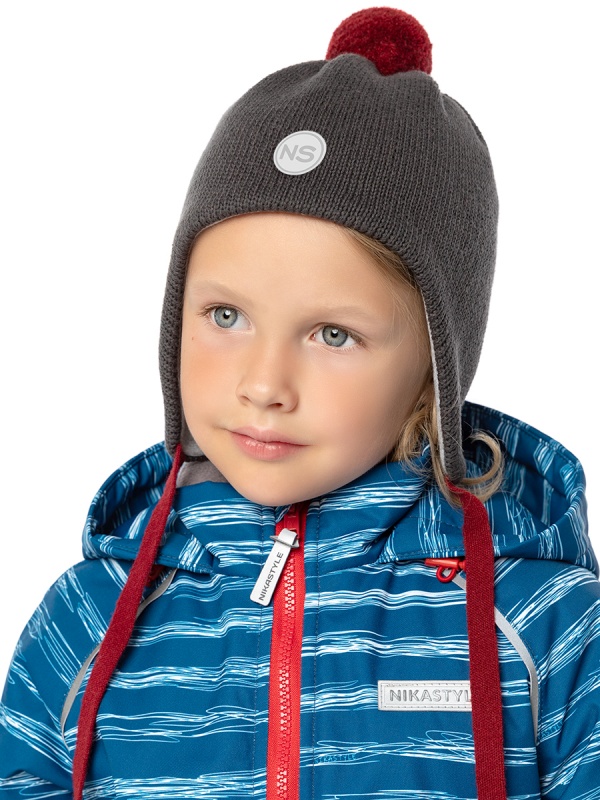 картинка Шапка для мальчика NIKASTYLE 11м10325 Графит от магазина детских товаров ALiSa