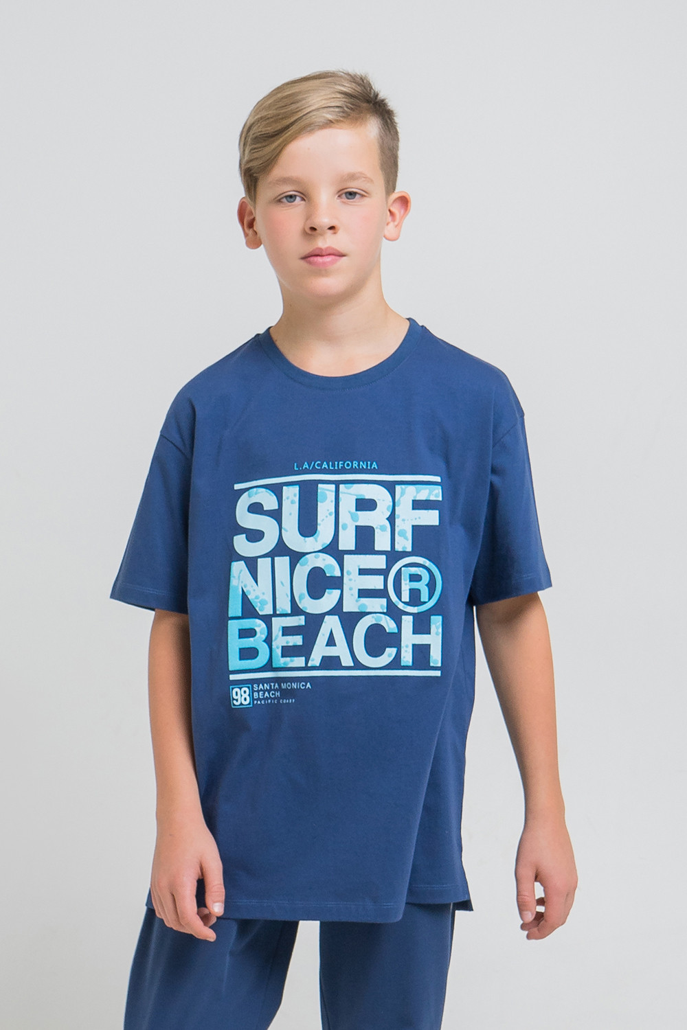 картинка Футболка для мальчика КБ 301351 темно-синий к46 от магазина детских товаров ALiSa