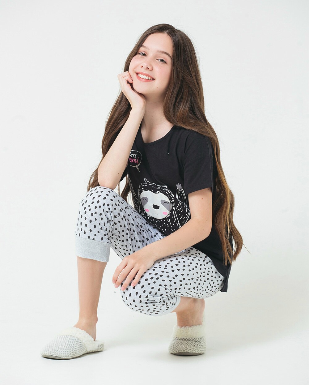 картинка Комплект для девочки КБ 2621 черный + крапинка на меланже от магазина детских товаров ALiSa