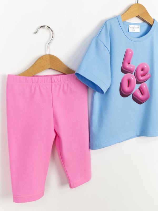 картинка Комплект для девочки Baby Boom КД552/2-К Голубой розовый от магазина детских товаров ALiSa
