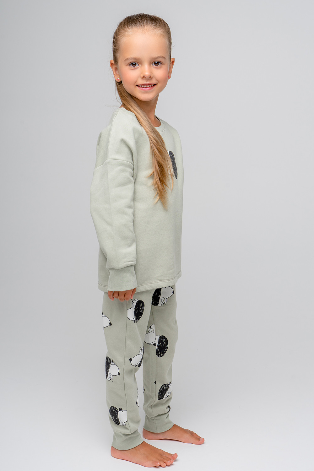 картинка Пижама детская Crockid К 1567 темно-оливкоый, собачки от магазина детских товаров ALiSa