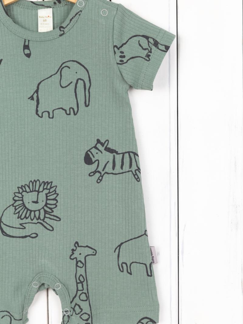 картинка Комбинезон для мальчика Baby Boom К324/8-К Сафари на шалфее я736 от магазина детских товаров ALiSa