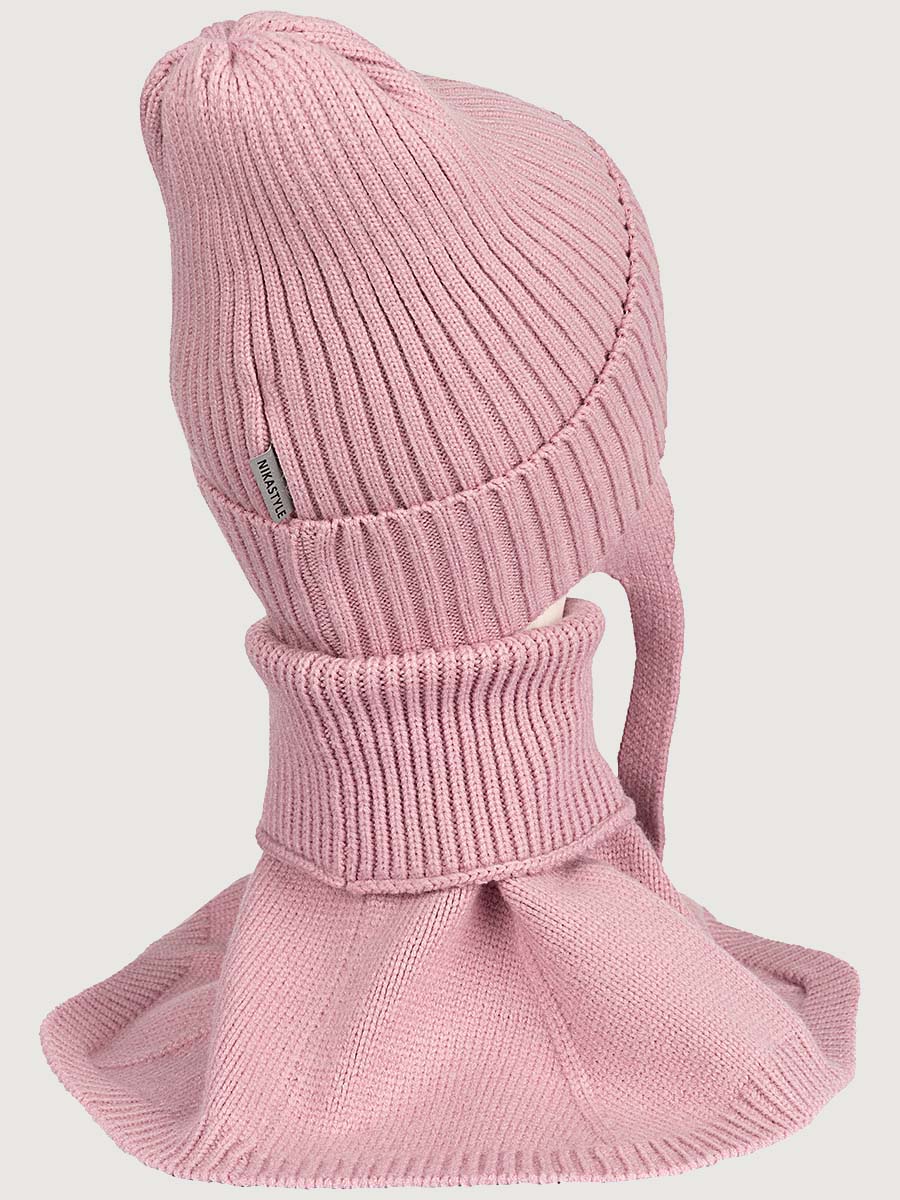 картинка Комплект шапка манишка для девочки NIKASTYLE 12з16025 Пудра от магазина детских товаров ALiSa