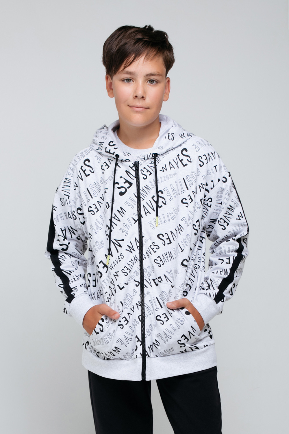 картинка Куртка для мальчика КБ 301789 светло-серый меланж к68 от магазина детских товаров ALiSa