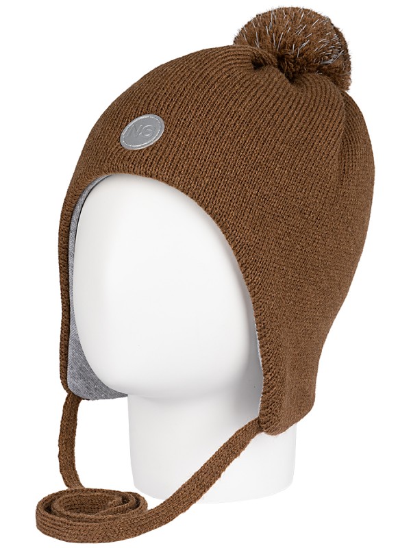 картинка Шапка утепленная для мальчика NIKASTYLE 11з15424 Орех от магазина детских товаров ALiSa