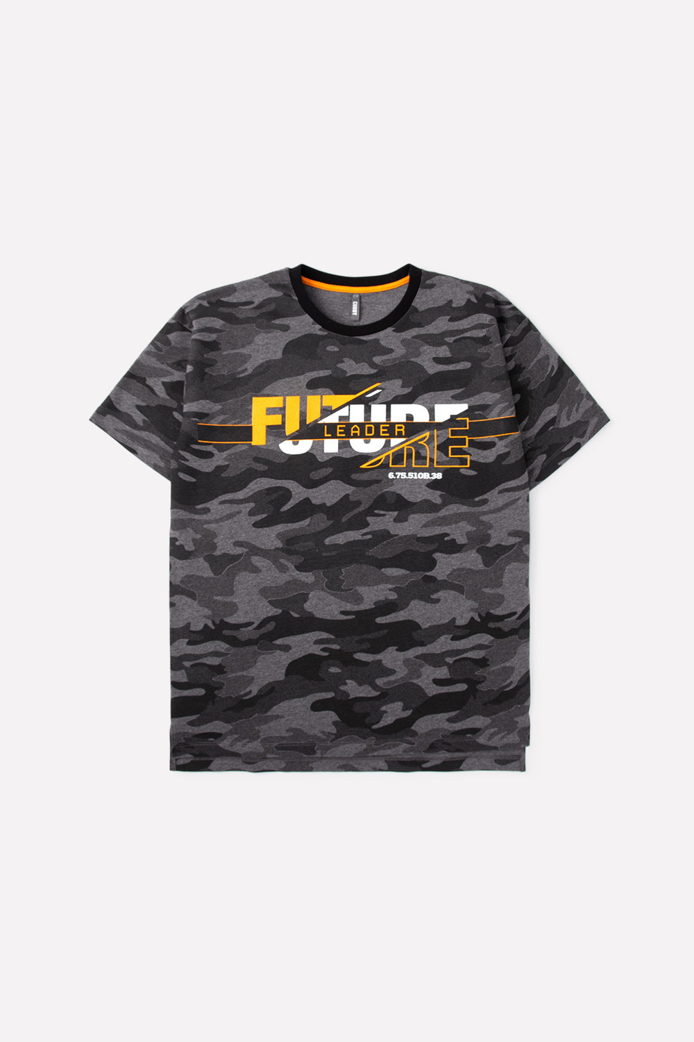 картинка Футболка для мальчика КБ 301551 серый меланж, милитари к58 от магазина детских товаров ALiSa