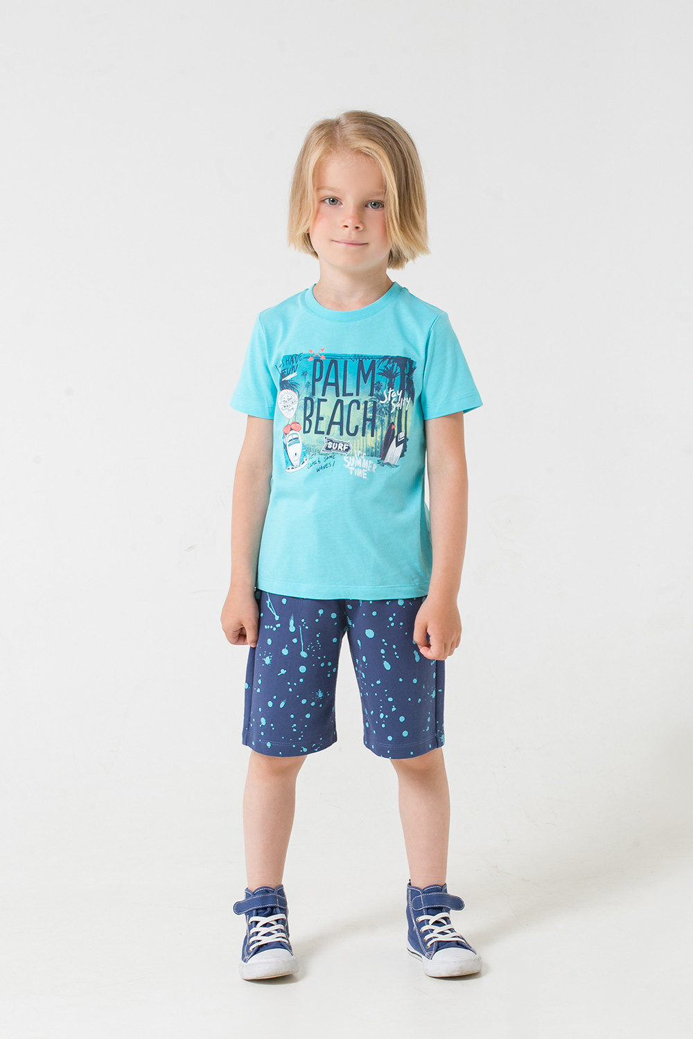 картинка Комплект для мальчика Crockid КР 2738 бирюзово-голубой + темно-синий к284 от магазина детских товаров ALiSa