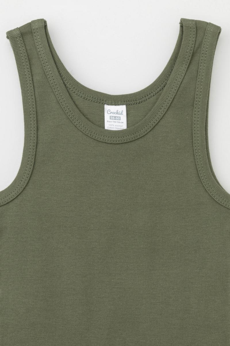 картинка Майка для мальчика Crockid К 1182-2 шалфей, темно-бежевый (шалфей) от магазина детских товаров ALiSa