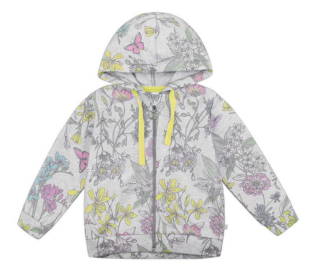 картинка Куртка для девочки Crockid КР 300423 летние цветы на меланже к173 от магазина детских товаров ALiSa