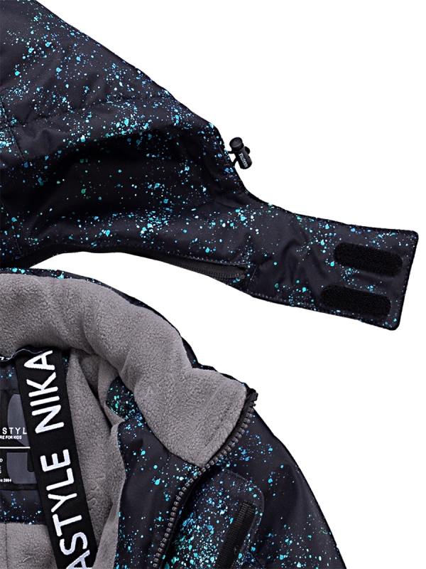 картинка Комбинезон зимний для мальчика NIKASTYLE 8з5324 Черный бирюза от магазина детских товаров ALiSa