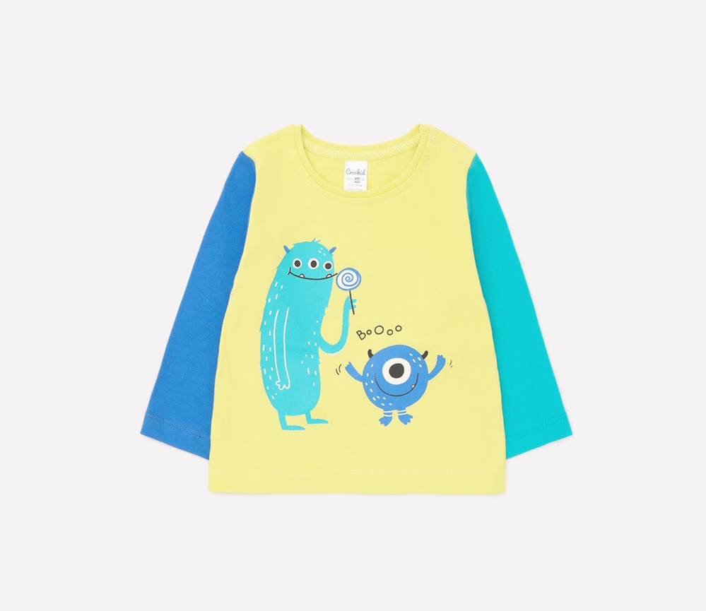 картинка Джемпер для мальчика Crockid К 300872 фисташковый (монстрики) от магазина детских товаров ALiSa