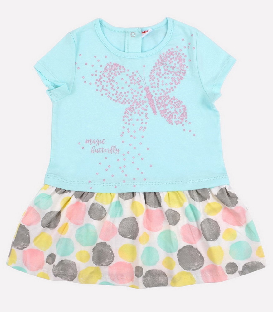 картинка Платье для девочки Crockid К 5402 светлый минт + цветные круги от магазина детских товаров ALiSa