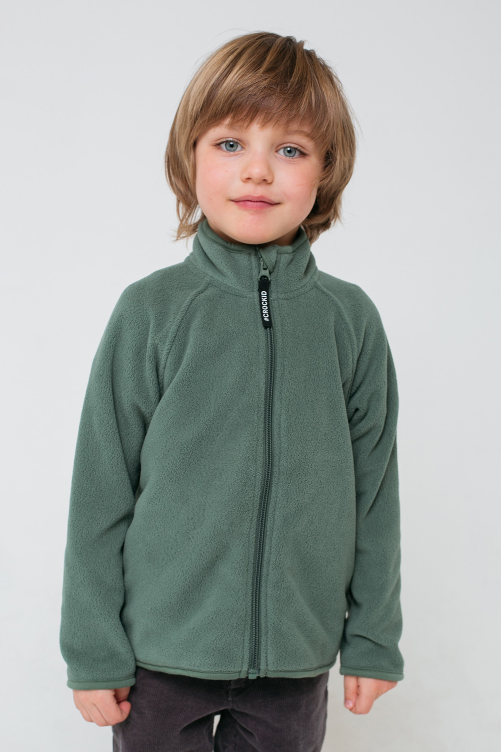 картинка Куртка флисовая для мальчика Crockid ФЛ 34011/19 ГР от магазина детских товаров ALiSa