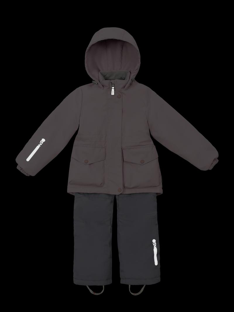 картинка Комплект утеплённый для девочки NIKASTYLE 7м2225 Пудра серый от магазина детских товаров ALiSa