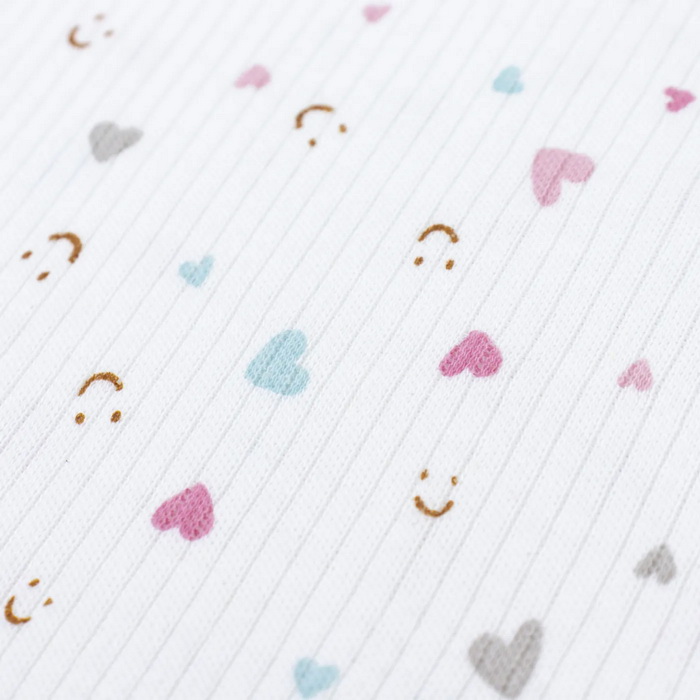 картинка Сорочка для девочки Youlala 1617200202 Молочный сердечки от магазина детских товаров ALiSa