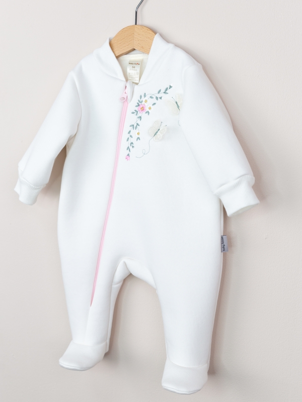картинка Комбинезон на стопе для девочки Baby Boom К411/2-Ф Молоко я738 от магазина детских товаров ALiSa