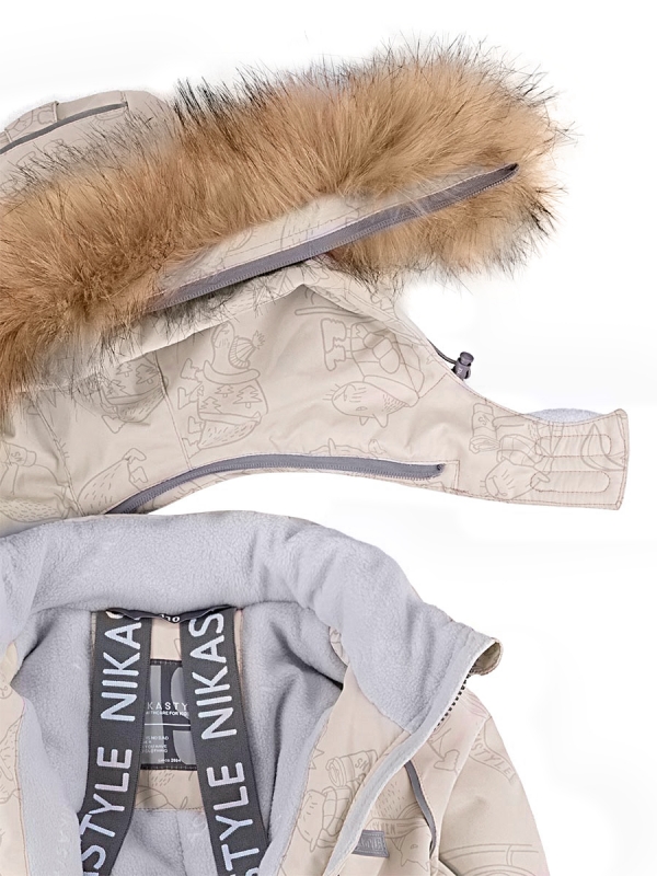 картинка Комбинезон зимний для девочки NIKASTYLE 8з2024 з24 Беж серый от магазина детских товаров ALiSa