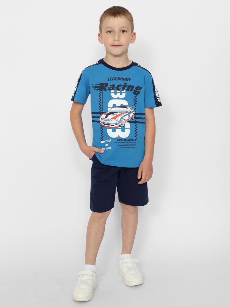 картинка Футболка для мальчика Cherubino CWKB 63387-42 Синий от магазина детских товаров ALiSa