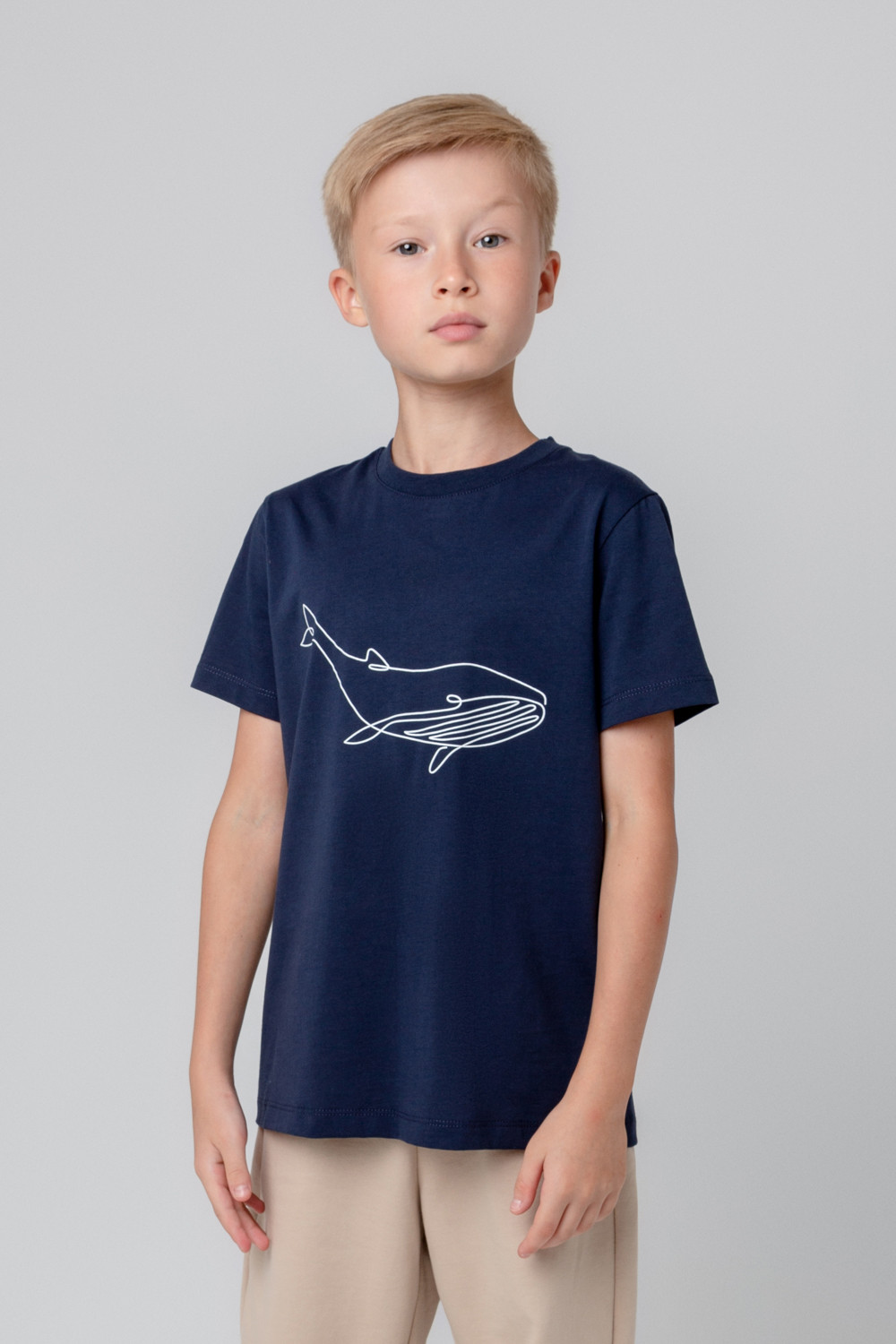 картинка Футболка для мальчика Crockid КР 302044 индиго к388 от магазина детских товаров ALiSa