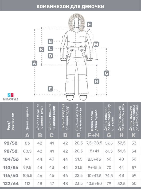 картинка Комбинезон зимний для девочки NIKASTYLE 8з6424 з24 Беж от магазина детских товаров ALiSa