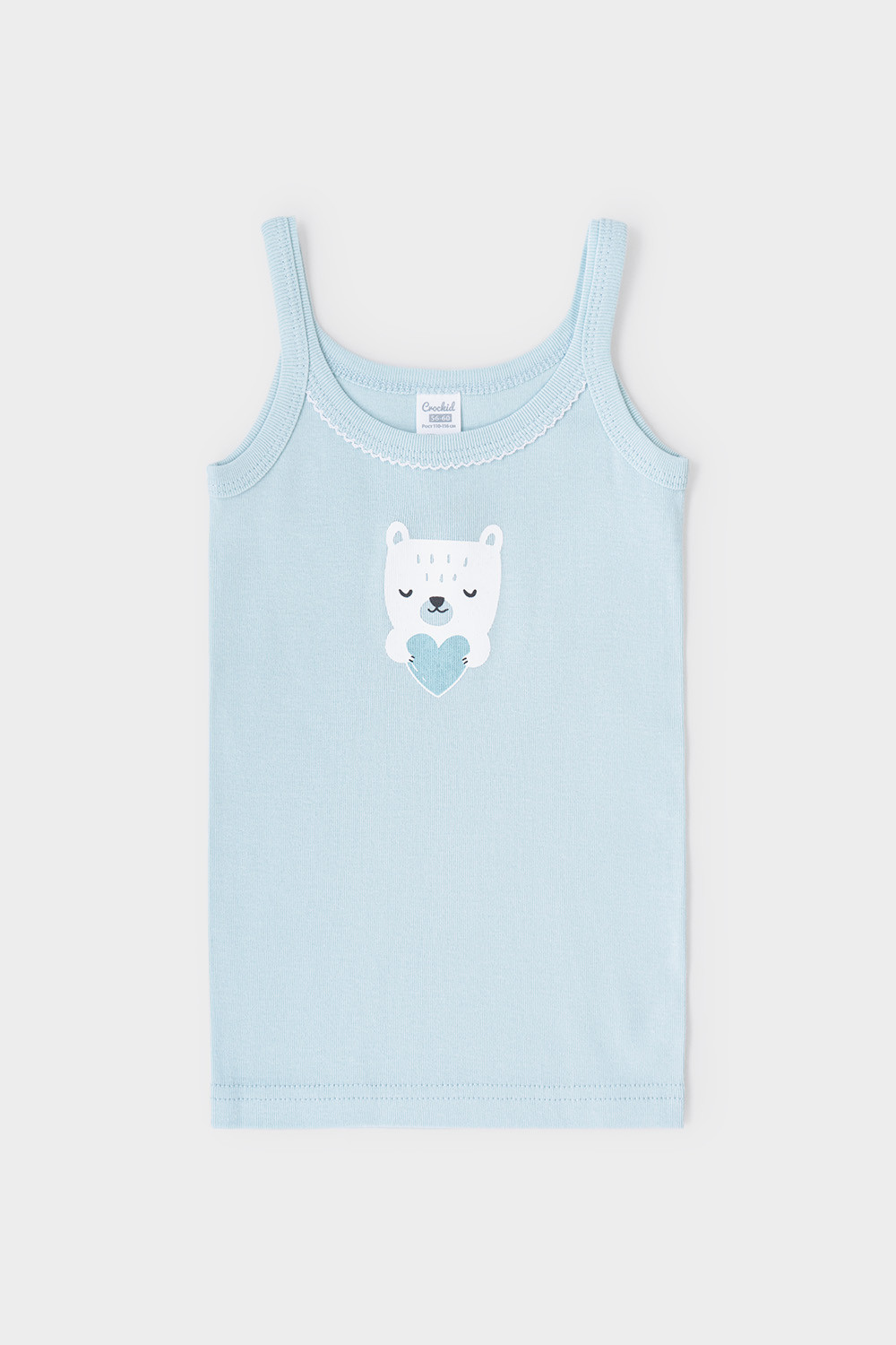 картинка Майка для девочки Crockid К 1082 зимнее небо (мишка) от магазина детских товаров ALiSa