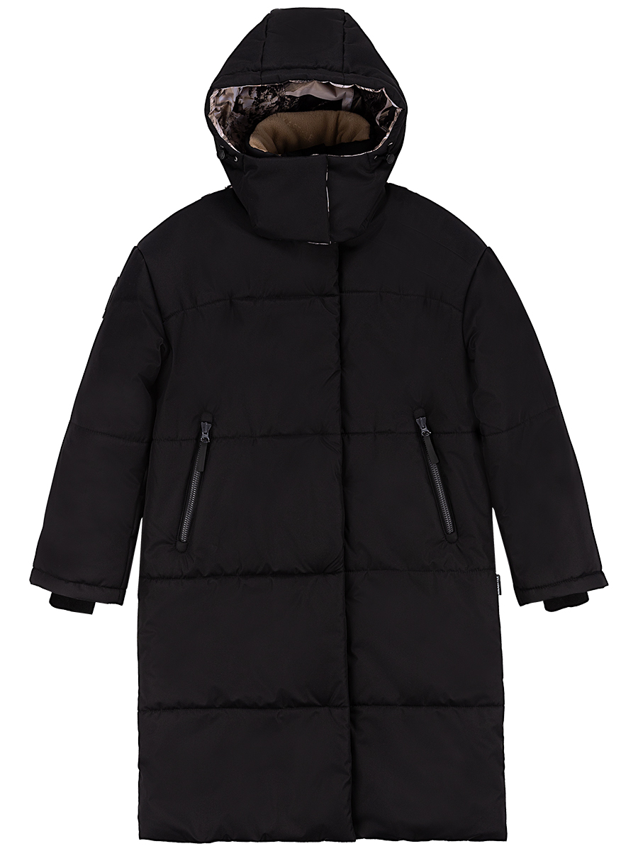 картинка Пальто зимнее для девочки NIKASTYLE 6з3224 Черный беж от магазина детских товаров ALiSa
