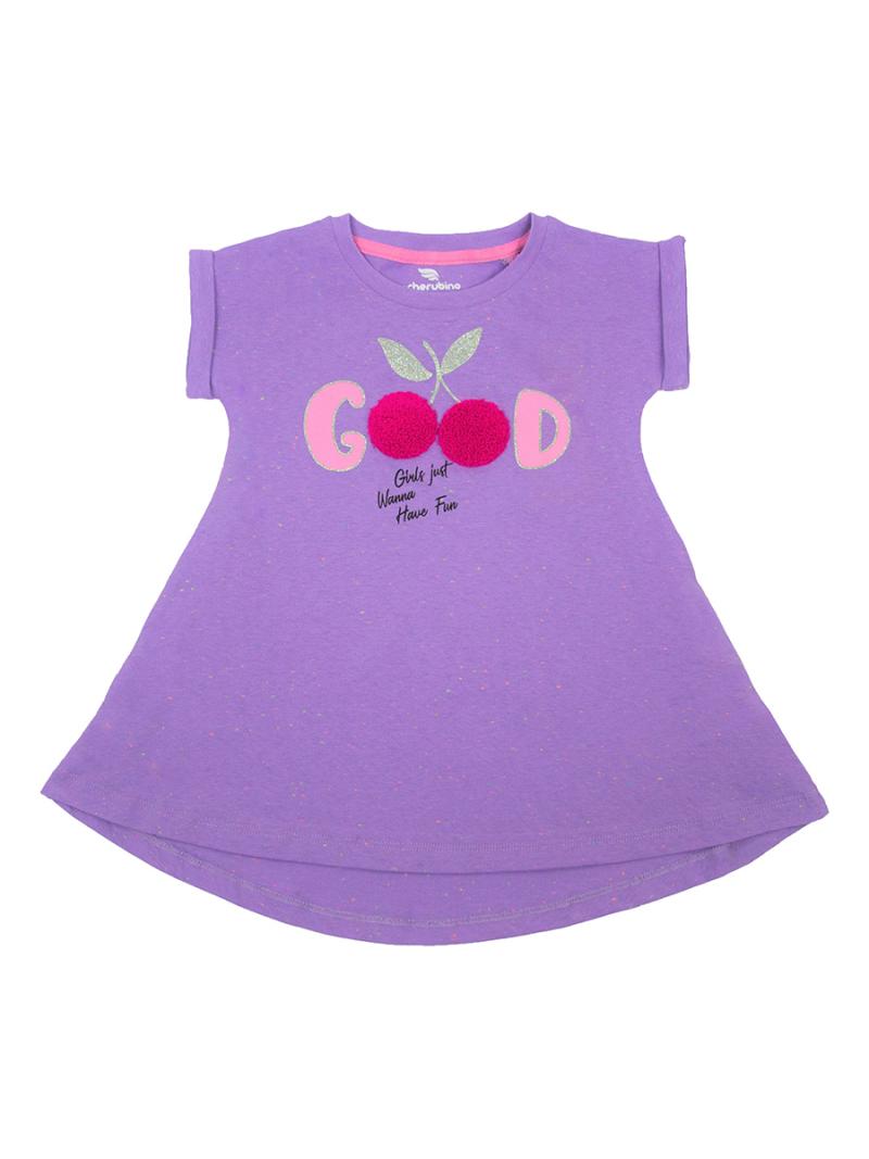 картинка Платье для девочки Сherubino CSKG 63104-44-317 Фиолетовый от магазина детских товаров ALiSa