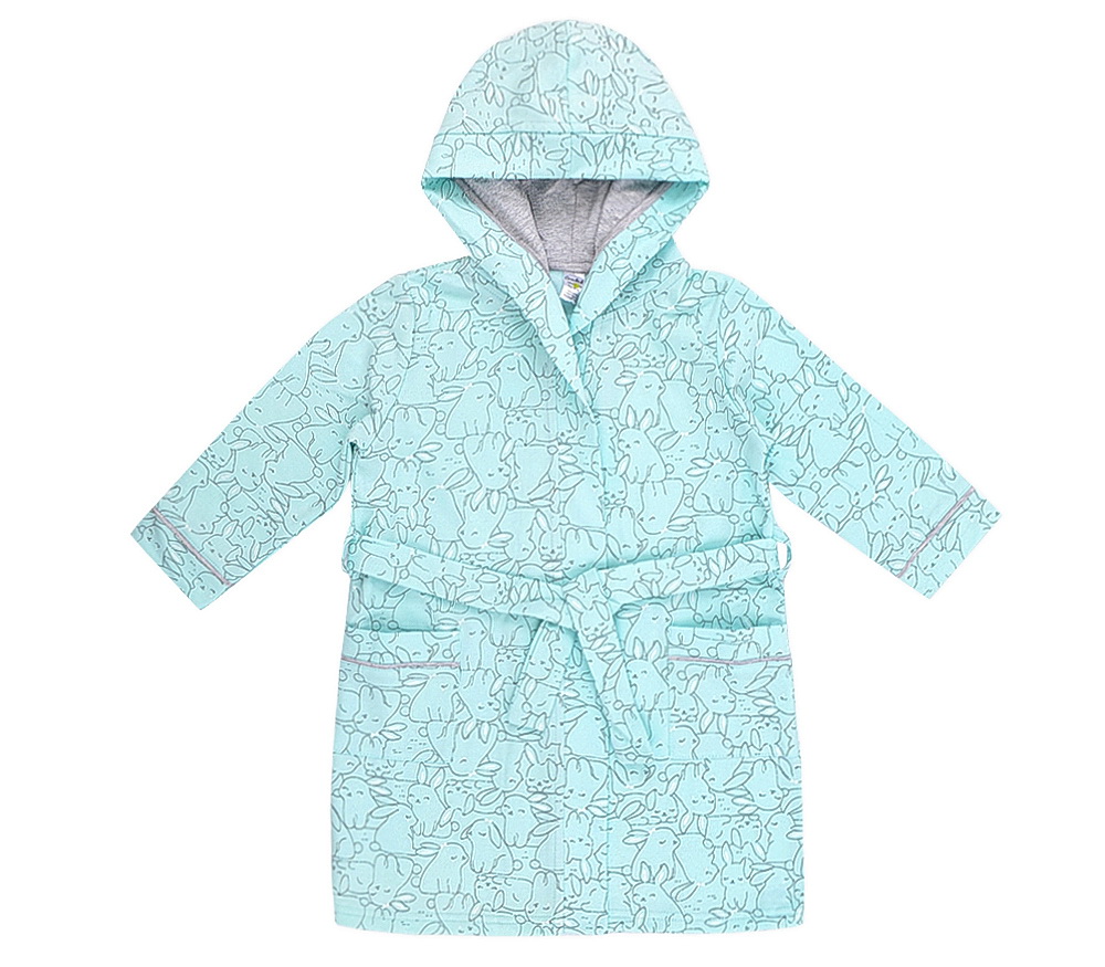 картинка Халат для девочки Crockid К 5454 минт зайчики от магазина детских товаров ALiSa