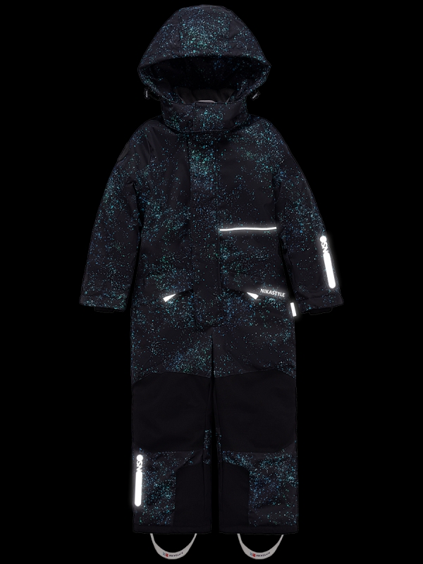 картинка Комбинезон зимний для мальчика NIKASTYLE 8з5324 Черный бирюза от магазина детских товаров ALiSa