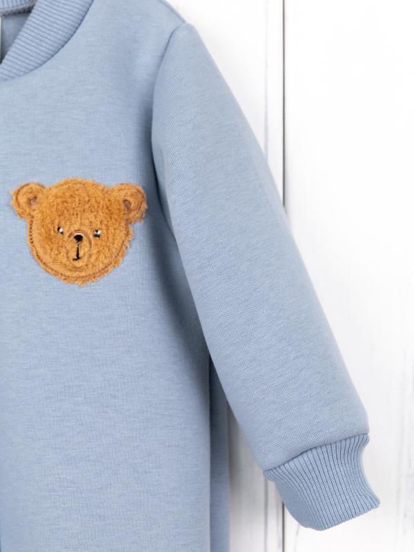 картинка Комбинезон на манжете Baby Boom К381/6-Ф Мишка серо-голубой от магазина детских товаров ALiSa